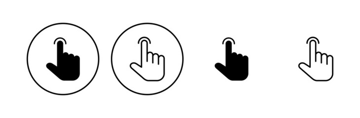 Obraz premium Hand cursor icon set. cursor icon vector. hand cursor icon click