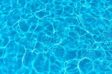 Blue swimming pool water background for summer vacations advertising. Copy space for template.
