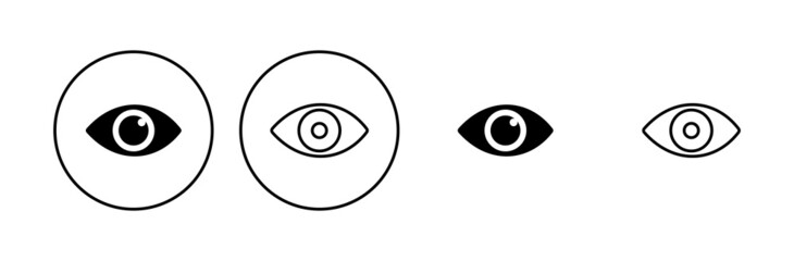 Obraz premium Eye icon set. Eye vector icon. Look and Vision icon.