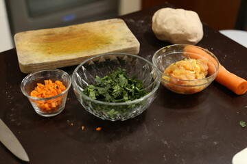 Healthy traditional carrot pastry from  dogs treat 