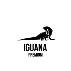 iguana logo icon design illustration vector - obrazy, fototapety, plakaty