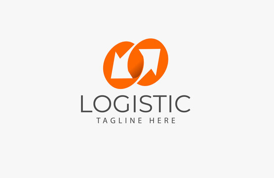 Logistic Logo, arrow design logo template element, vector illustration