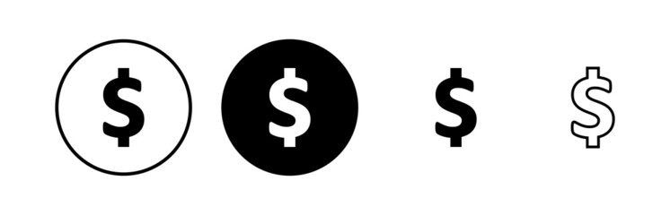 Money icons set. Money vector icon. Dollar icon