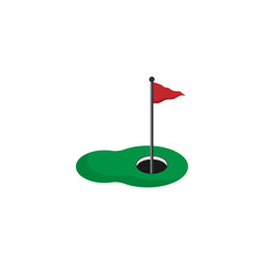 Golf hole icon design illustration template
