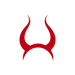 Devil horn icon design isolated on white background. vector illustration