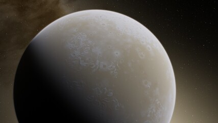 Alien Planet in the outer space. 3d rendering