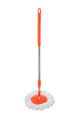 cleaning mop isolated on white background, clipping path included use for graphic design.