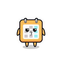 Fototapeta premium the bored expression of cute calendar characters