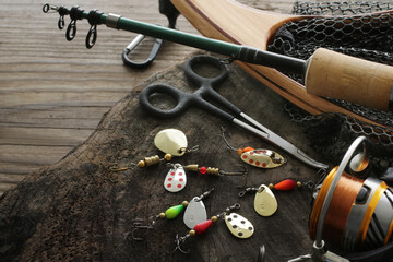 渓流釣りの道具とリールとルアー
