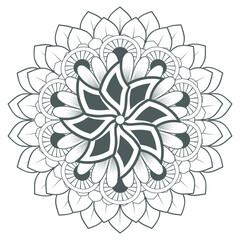 Decorative Doodle flowers in black and white for coloring page, cover, wedding invitation, greeting card, wall art and wallpaper. Hand drawn sketch for adult anti stress coloring page.-vector 