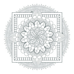 Decorative Doodle flowers in black and white for coloring page, cover, wedding invitation, greeting card, wall art and wallpaper. Hand drawn sketch for adult anti stress coloring page.-vector 