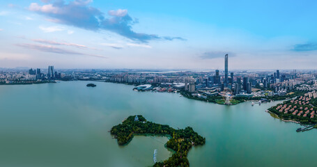 Aerial photography of Suzhou Jinji Lake
