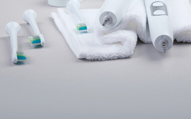 Fototapeta na wymiar White toothbrushes for cleaning teeth