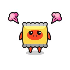 cute snack character with suspicious expression - obrazy, fototapety, plakaty
