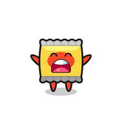 the illustration of the snack cartoon doing fart