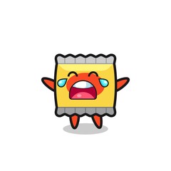 the illustration of crying snack cute baby