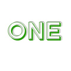 3d green text alphabet 