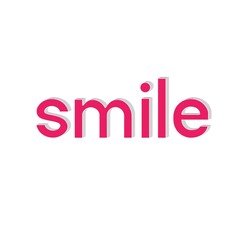 Letter alphabets smile colorful 3D abstract beautiful white background