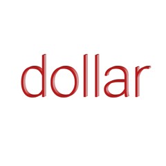 Letter alphabets dollar colorful 3D abstract beautiful white background