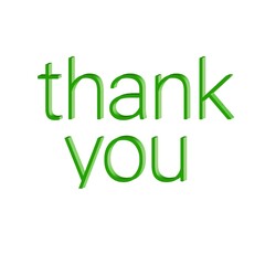 Fototapeta premium Letter alphabets thank you colorful 3D abstract beautiful white background