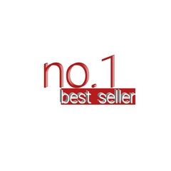 No 1 best seller 3d rate icon on a white background abstract colorful