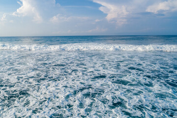 Fototapeta na wymiar Aerial view of beautiful sea wave surface