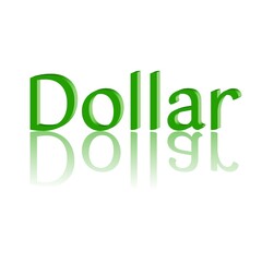 Letter alphabets dollar colorful 3D abstract beautiful white background