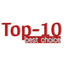Letter top-10 best choice colorful 3D abstract background white