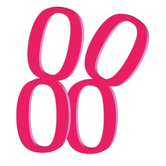 pink symbol 88 3d
