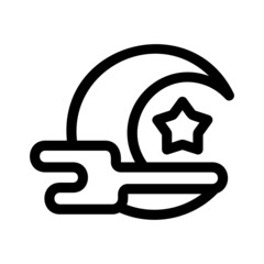 crescent moon icon or logo isolated sign symbol vector illustration - high quality black style vector icons
