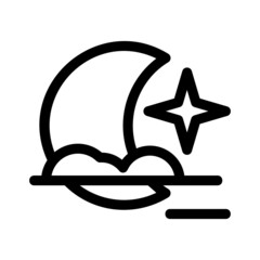 crescent moon icon or logo isolated sign symbol vector illustration - high quality black style vector icons
