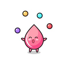 the strawberry drop juice circus cartoon juggling a ball