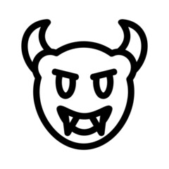 devil icon or logo isolated sign symbol vector illustration - high quality black style vector icons
