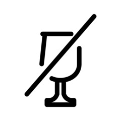 do not drink icon or logo isolated sign symbol vector illustration - high quality black style vector icons
