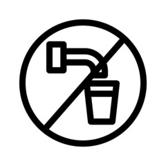 do not drink icon or logo isolated sign symbol vector illustration - high quality black style vector icons
