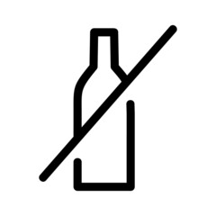 do not drink icon or logo isolated sign symbol vector illustration - high quality black style vector icons
