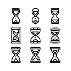 hourglass icon or logo isolated sign symbol vector illustration - high quality black style vector icons
