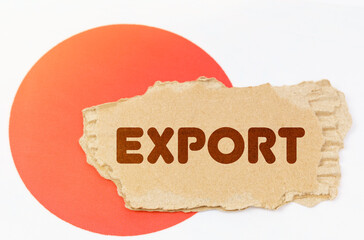 On the flag of Japan lies a notebook with the inscription - export
