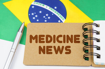 On the flag of Brazil lies a notebook with the inscription - Medicine news