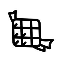 ketupat icon or logo isolated sign symbol vector illustration - high quality black style vector icons

