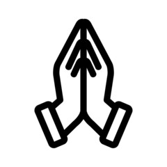 pray icon or logo isolated sign symbol vector illustration - high quality black style vector icons
