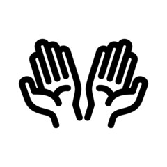 Obraz premium pray icon or logo isolated sign symbol vector illustration - high quality black style vector icons 