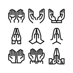 pray icon or logo isolated sign symbol vector illustration - high quality black style vector icons

