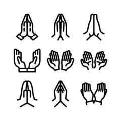 pray icon or logo isolated sign symbol vector illustration - high quality black style vector icons
