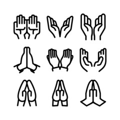 pray icon or logo isolated sign symbol vector illustration - high quality black style vector icons
