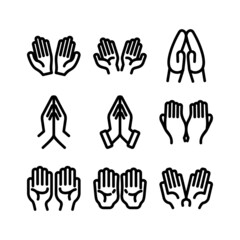 pray icon or logo isolated sign symbol vector illustration - high quality black style vector icons
