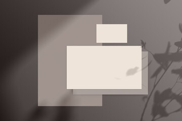 Mockup background with natural shadows, shadow overlay