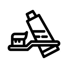 toothbrush icon or logo isolated sign symbol vector illustration - high quality black style vector icons
