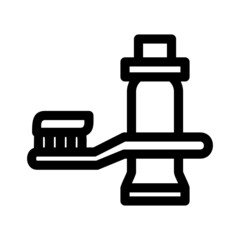 toothbrush icon or logo isolated sign symbol vector illustration - high quality black style vector icons
