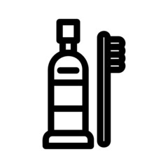 toothbrush icon or logo isolated sign symbol vector illustration - high quality black style vector icons
